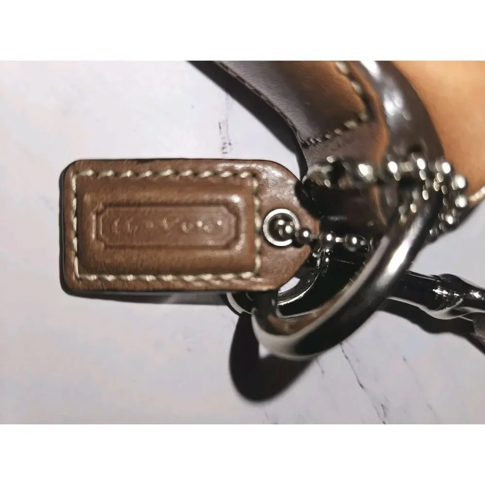 Vintage COACH Crossbody Swingpack Saddle Brown Leather 7x8.5